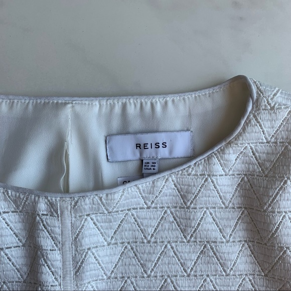 REISS magnolia white eyelet dress open back - Picture 6 of 11